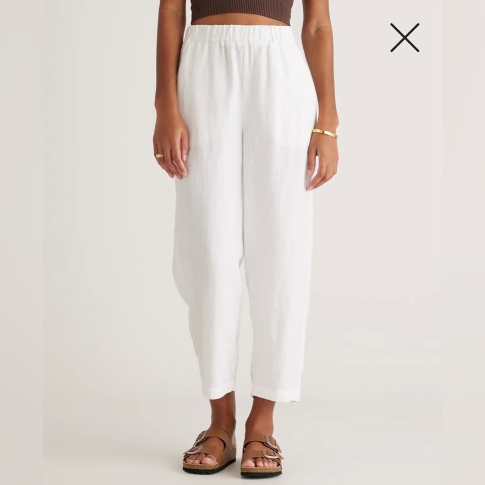 Quince European Linen Pants, XS, White, NWT